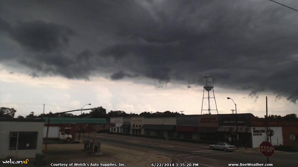June 22, 2014 - Very black clouds moving in over Luverne.